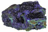 Sparkling Azurite Crystals with Malachite - Laos #170030-6